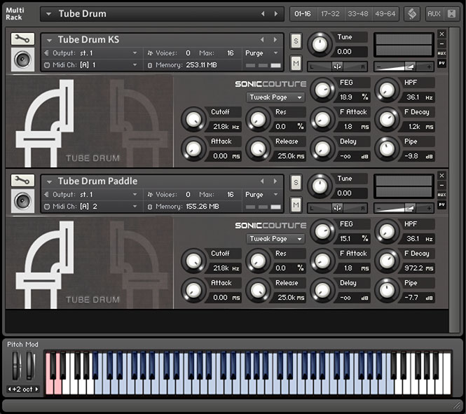 Tube Drum : Sample Library for Kontakt, Ableton Live & Logic EXS24 ...